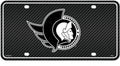 Ottawa Senators Metal Auto Tag License Plate, Carbon Fiber Design, 6x12 Inch