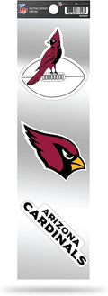 NFL Arizona Cardinals NFL 3-Piece Retro Spirit Decals, Team Color, Size of individual decals will vary