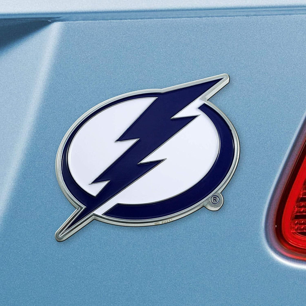 Tampa Bay Lightning Solid Metal Color Auto Emblem