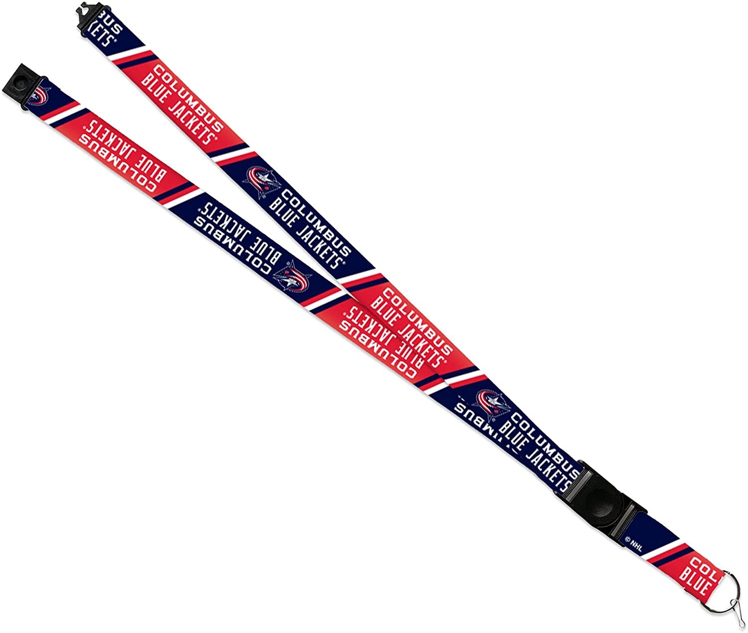Columbus Blue Jackets Lanyard Keychain Safety Breakaway Double Sided