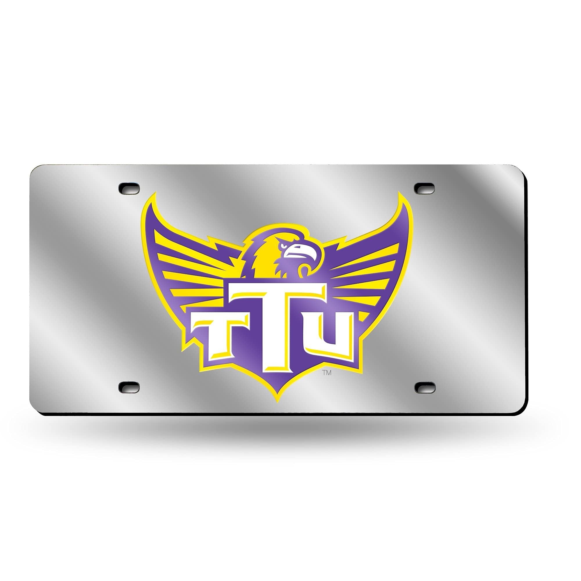 Tennessee Tech University Golden Eagles Premium Laser Cut Tag License Plate, Mirrored Acrylic Inlaid, 12x6 Inch