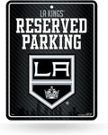 Los Angeles Kings Metal Parking Novelty Wall Sign 8.5 x 11 Inch Carbon Fiber Design