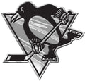 Pittsburgh Penguins Silver Chrome Color Auto Emblem Molded Raised Adhesive Tape Backing
