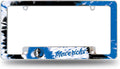 Dallas Mavericks Metal License Plate Frame Chrome Tag Cover Tie Dye Design 6x12 Inch