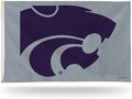 Kansas State University Wildcats Premium 3x5 Feet Flag Banner, Gray Design, Metal Grommets, Outdoor Use, Single Sided
