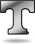 University of Tennessee Volunteers Auto Emblem, Silver Chrome Color, Raised Molded Plastic, 3.5 Inch, Adhesive Tape Backing