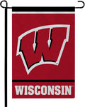 University of Wisconsin Badgers Double Sided Garden Flag Banner 12x18 Inch Solid Design