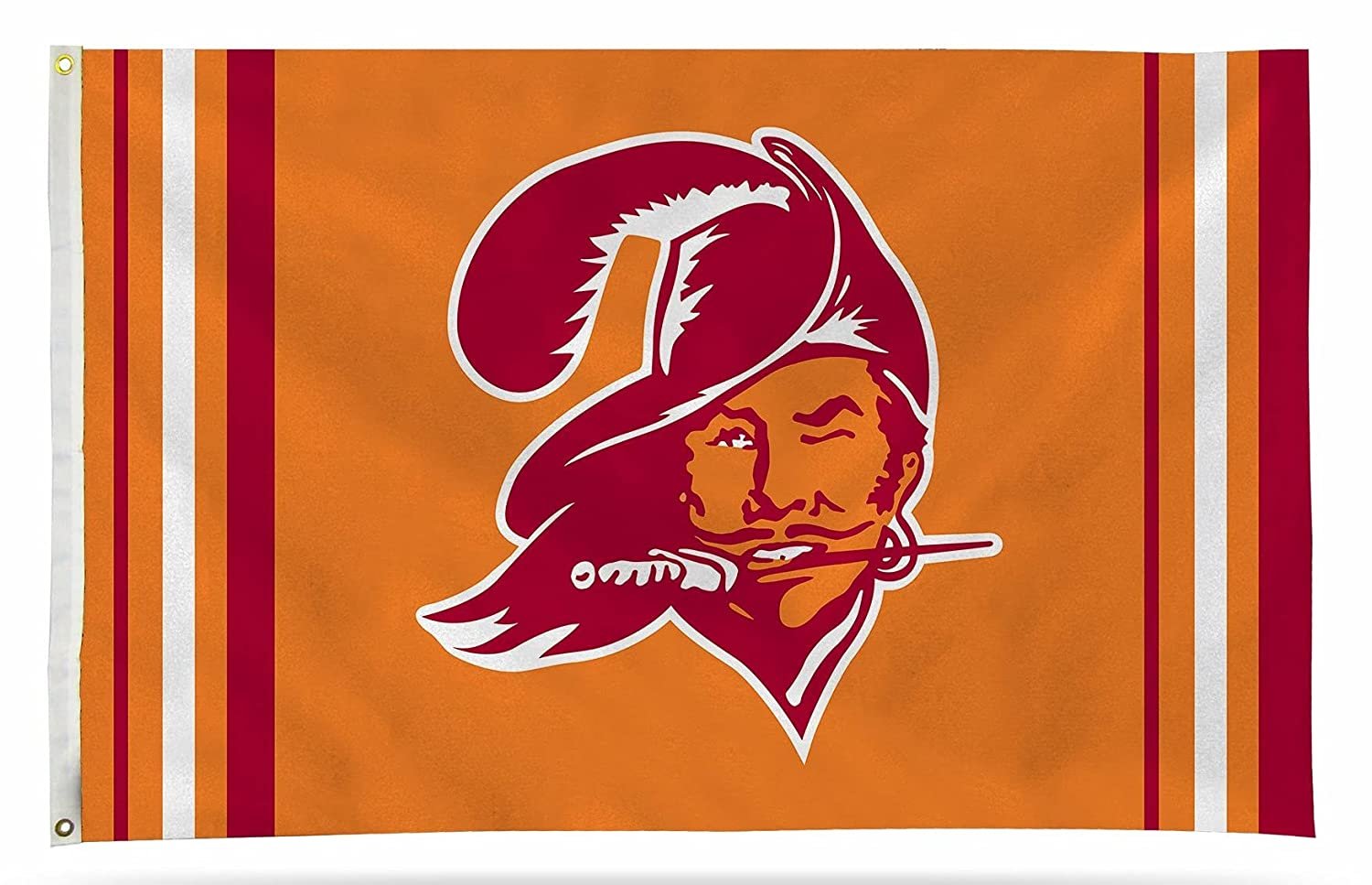Tampa Bay Buccaneers Premium 3x5 Feet Flag Banner, Retro Logo, Metal Grommets, Outdoor Indoor, Single Sided