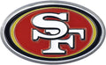 San Francisco 49ers Premium Solid Metal Color Chrome Auto Emblem Decal