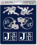 Jackson State University Tigers 6-Piece Decal Sticker Set, 5x6 Inch Sheet, Gift for football fans for any hard surfaces around home, automotive, personal items