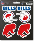 Buffalo Bills 6-Piece Decal Sticker Set, Vintage Retro Logo, 5x6 Inch Sheet, Gift for football fans for any hard surfaces around home, automotive, personal items