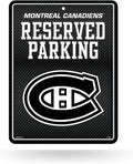 Montreal Canadiens Metal Parking Novelty Wall Sign 8.5 x 11 Inch Carbon Fiber Design