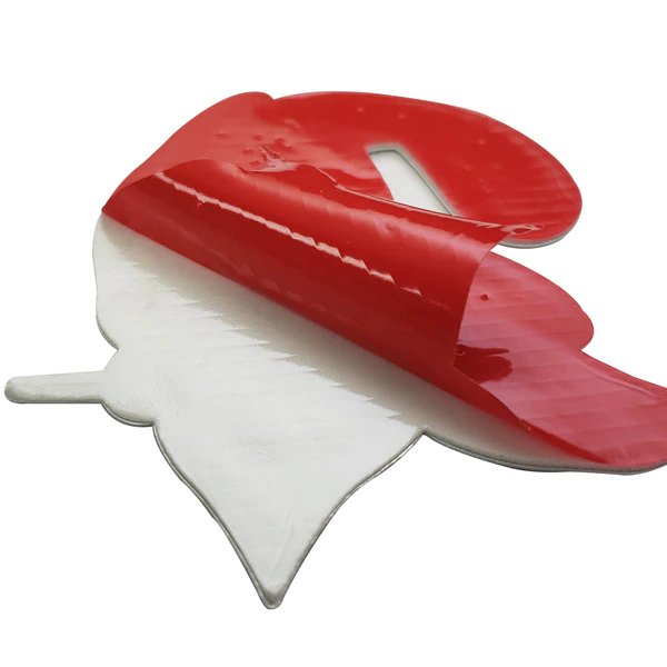 Washington Commanders Auto Emblem, Aluminum Metal, Team Color, Shape Cut, Embossed, Full Adhesive Backing