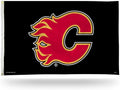 Calgary Flames 3-Foot by 5-Foot Single Sided Banner Flag with Grommets