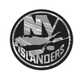 New York Islanders Auto Emblem, Plastic Molded, Silver Chrome Color, Raised 3D Effect, Adhesive Backing