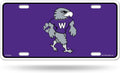University of Wisconsin Whitewater Warhawks Metal Auto Tag License Plate, Logo Design, 6x12 Inch