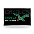 Philadelphia Eagles Premium 3x5 Feet Flag Banner, Retro Logo Black, Metal Grommets, Outdoor Indoor, Single Sided