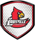 University of Louisville Cardinals High Intensity Reflector, Shield Shape, Raised Decal Sticker, 2.5x3.5 Inch, Home or Auto, Full Adhesive Backing