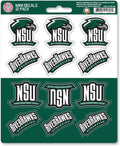 Northeastern State University Riverhawks 12-Piece Mini Decal Sticker Set, 5x6 Inch Sheet, Gift for football fans for any hard surfaces around home, automotive, personal items