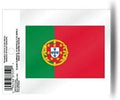 Portugal 3 Inch Static Cling, Full Clear Adhesive Backing, Easy Peel and Stick Application, Removable and Reusable, Made in the USA