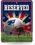 New England Patriots Metal Parking Sign