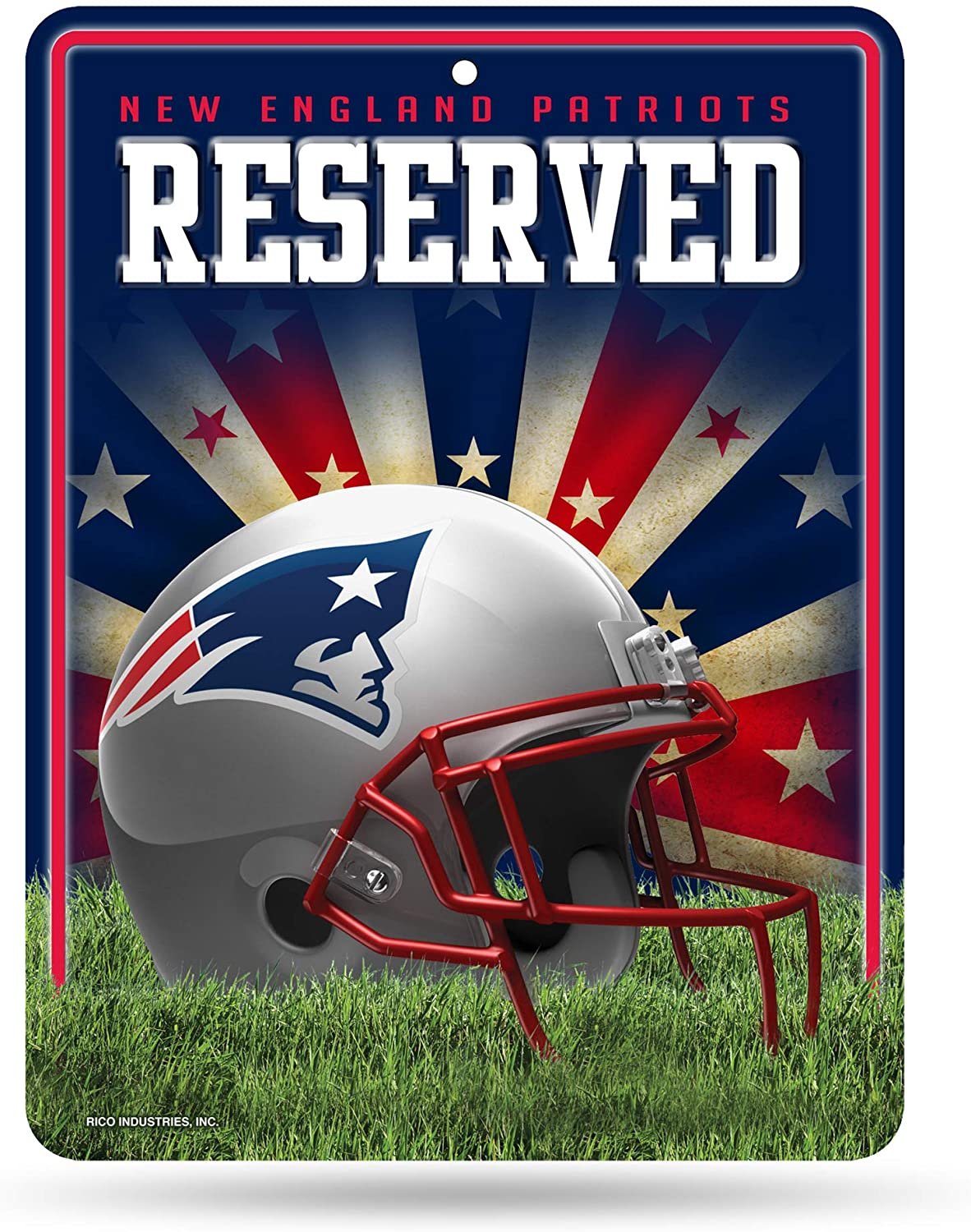 New England Patriots Metal Parking Sign