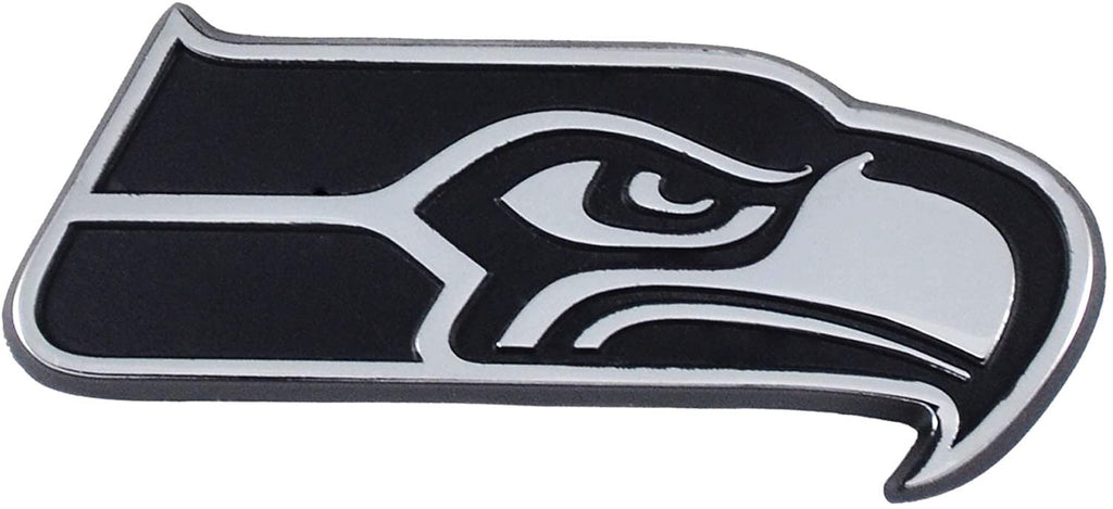 Seattle Seahawks Solid Metal Raised Auto Emblem Decal Adhesive Backing