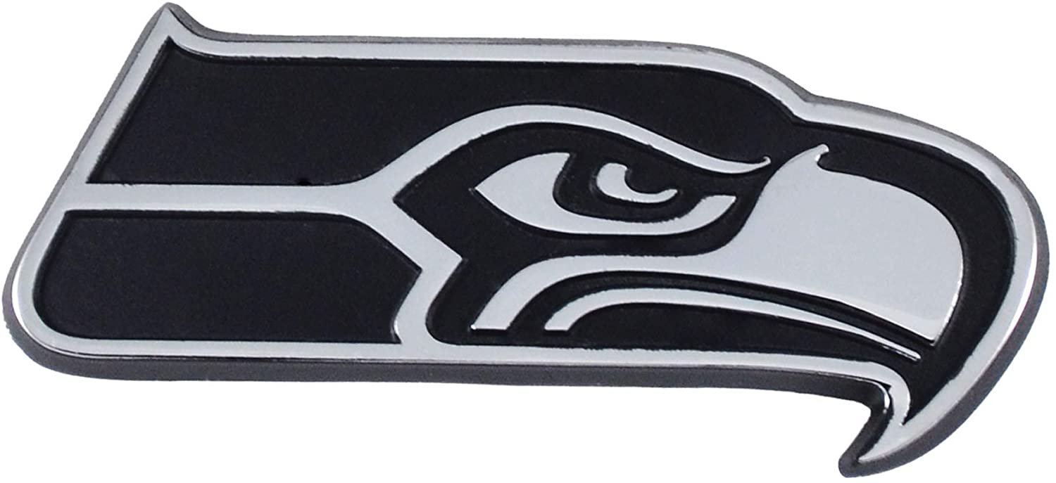 Seattle Seahawks Solid Metal Raised Auto Emblem Decal Adhesive Backing