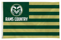 Colorado State University Rams 3x5 Feet Flag Banner, Country Design, Metal Grommets, Outdoor Use, Single Sided