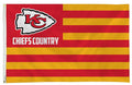 Kansas City Chiefs Premium 3x5 Feet Flag Banner, Country Design, Metal Grommets, Outdoor Use, Single Sided