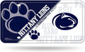 Penn State University Nittany Lions Metal Auto Tag License Plate, Split Design, 6x12 Inch