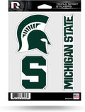 Michigan State Spartans Die Cut 3-Piece Triple Spirit Sticker Sheet