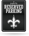 New Orleans Saints Metal Parking Novelty Wall Sign 8.5 x 11 Inch Carbon Fiber Design