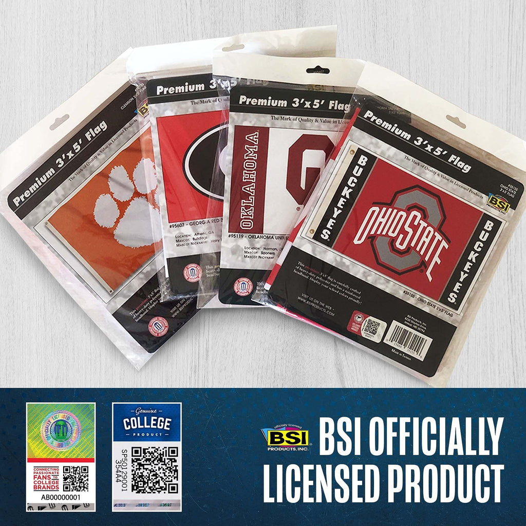 BSI PRODUCTS, INC. - Sam Houston State Bearkats 3’x5’ Flag with Heavy-Duty Brass Grommets - SHSU Football, Basketball and Baseball Pride - Durable for Indoor and Outdoor Use - Great Fan Gift - Stripes