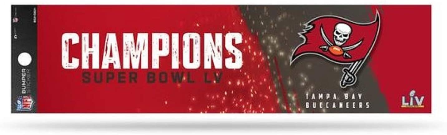 Buccaneers LV Champions Bumper Sticker Flat Vinyl Decal Auto Home Sticker Emblem Football