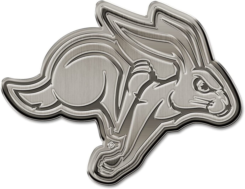 South Dakota State University Jackrabbits Solid Metal Auto Emblem Antique Nickel for Car/Truck/SUV