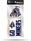 University of Texas El Paso Chihuahuas UTEP 2-Piece Double Up Die Cut Sticker Decal Sheet, 4x8 Inch