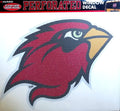Lamar University Cardinals 8 Inch Preforated Window Film Decal Sticker, One-Way Vision, Adhesive Backing