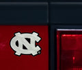University of North Carolina Tar Heels Premium Solid Metal Chrome Raised Auto Emblem Shape Cut Adhesive Backing