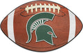 Michigan State University Spartans Floor Mat Area Rug, 20x32 Inch, Non-Skid Backing, Football Design