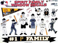 MLB Pittsburgh Pirates Spirit Family Decal Sheet, 8.5 x 11-inches