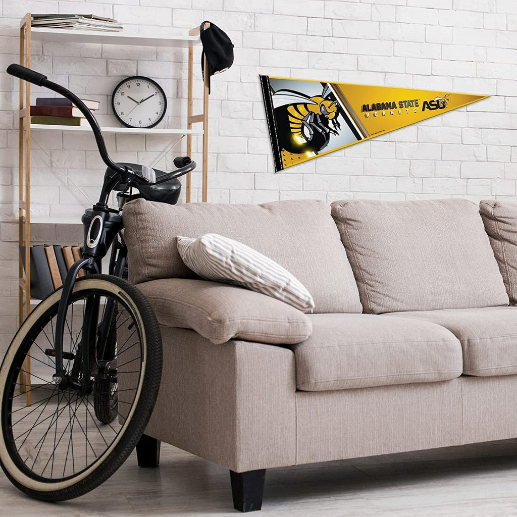 Alabama State University Hornets Soft Felt Pennant, 12x30 Inch, Easy To Hang