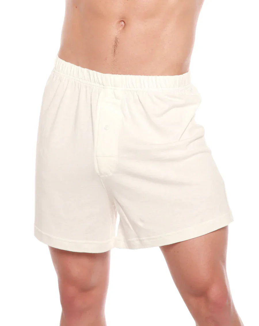 Men's Bamboo Viscose/Cotton Boxer Style Underwear Cream Color - 5-pack - Lara Luxe