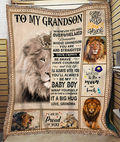 BLANKET FOR GRANDSON – COMFORT & WARMTH GIFT FROM GRANDMA  Sherpa Fleece Quilt Blanket NGHL00 (SKUB12-BLK-02)