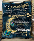 BLANKET FOR GRANDDAUGHTER – COMFORT & WARMTH GIFT FROM GRANDMA  Sherpa Fleece Quilt Blanket hnds00 (SKUB-BLK-GMD2)