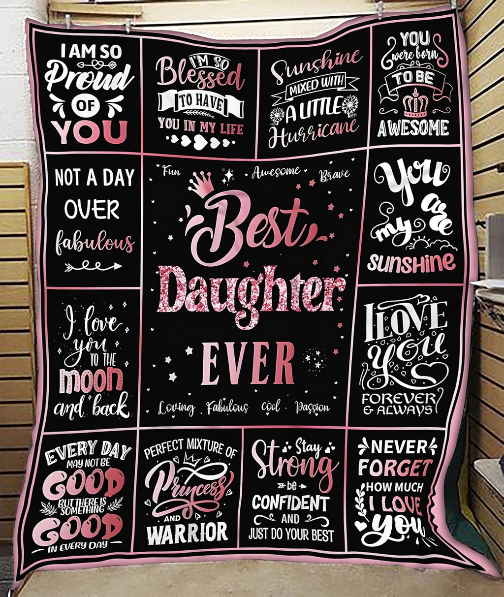 To My Daughter Blanket – Sleep in Love and Peace From Mom