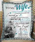 Special Gift For Your Wife Blanket - From Husband (SKU-CHAU-B15) FULL