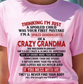 JANUARY - I'M A SPOILED GRANDDAUGHTER OF A CRAZY GRANDMA - From Grandma - NTTD01 (SKU-GMD1-NTT01)