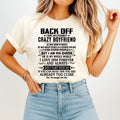 March - Back Off I Have An Extremely Crazy Boyfriend - Gift For Wife From Husband - NGHL03 (SKUT-BACKOFF-03)
