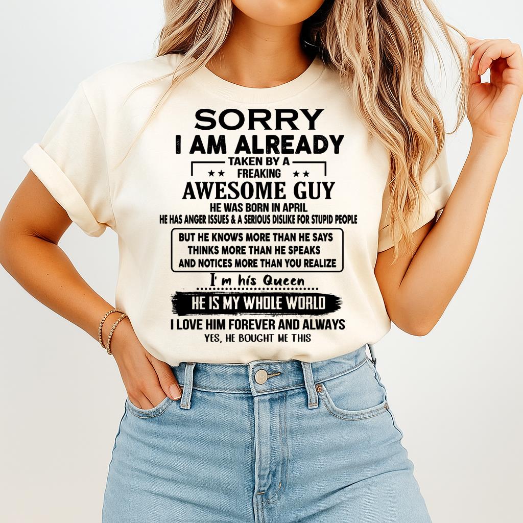 April - Awesome Guy - Perfect gift for girlfriend or wife  From Husband - NGHL04 (SKUT08-11-04)